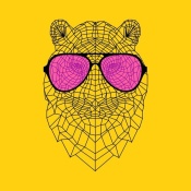 NAXART Studio - Tiger in Pink Glasses