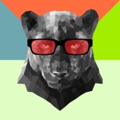 NAXART Studio - Party Panther in Red Glasses