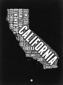 NAXART Studio - California Black and White Map