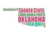 NAXART Studio - Oklahoma Word Cloud Map