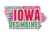 NAXART Studio - Iowa Word Cloud Map