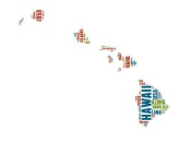 NAXART Studio - Hawaii Word Cloud Map