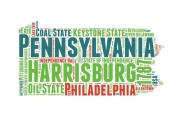 NAXART Studio - Pennsylvania Word Cloud Map