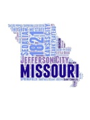 NAXART Studio - Missouri Word Cloud Map