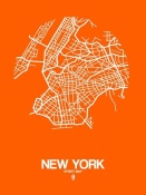 NAXART Studio - New York Street Map Orange