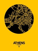NAXART Studio - Athens Street Map Yellow