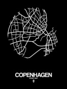 NAXART Studio - Copenhagen Street Map Black
