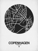 NAXART Studio - Copenhagen Street Map Black on White