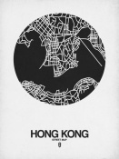 NAXART Studio - Hong Kong Street Map Black on White