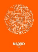 NAXART Studio - Madrid Street Map Orange