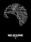 NAXART Studio - Melbourne Street Map Black