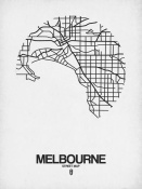 NAXART Studio - Melbourne Street Map White