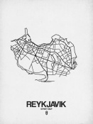 NAXART Studio - Reykjavik Street Map White