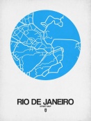 NAXART Studio - Rio de Janeiro Street Map Blue
