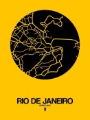 NAXART Studio - Rio de Janeiro Street Map Yellow