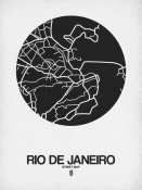 NAXART Studio - Rio de Janeiro Street Map Black on White