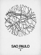 NAXART Studio - Sao Paulo Street Map White