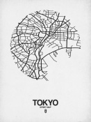 NAXART Studio - Tokyo Street Map White