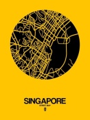 NAXART Studio - Singapore Street Map Yellow