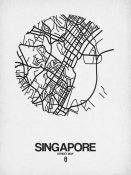 NAXART Studio - Singapore Street Map Blue