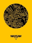 NAXART Studio - Warsaw Street Map Yellow