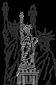 NAXART Studio - Stature of Liberty Night