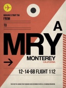 NAXART Studio - MRY Monterey Luggage Tag I