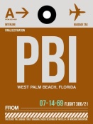 NAXART Studio - PBI West Palm Beach Luggage Tag II