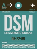 NAXART Studio - DSM Des Moines Luggage Tag II
