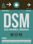 NAXART Studio - DSM Des Moines Luggage Tag II