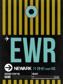 NAXART Studio - EWR Newark Luggage Tag II