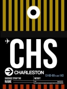 NAXART Studio - CHS Charleston Luggage Tag I