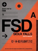 NAXART Studio - FSD Sioux Falls Luggage Tag I