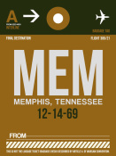 NAXART Studio - MEM Memphis Luggage Tag I