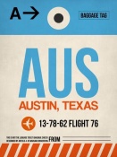 NAXART Studio - AUS Austin Luggage Tag I