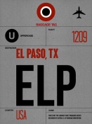 NAXART Studio - ELP El Paso Luggage Tag I