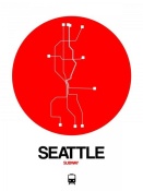 NAXART Studio - Seattle Red Subway Map