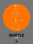 NAXART Studio - Seattle Orange Subway Map