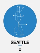 NAXART Studio - Seattle Blue Subway Map
