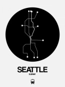 NAXART Studio - Seattle Black Subway Map