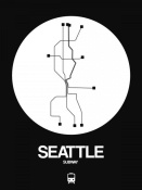 NAXART Studio - Seattle White Subway Map