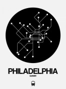 NAXART Studio - Philadelphia Black Subway Map