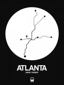 NAXART Studio - Atlanta White Subway Map