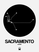 NAXART Studio - Sacramento Black Subway Map