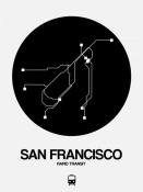 NAXART Studio - San Francisco Black Subway Map
