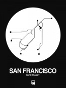 NAXART Studio - San Francisco White Subway Map