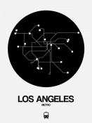 NAXART Studio - Los Angeles Black Subway Map