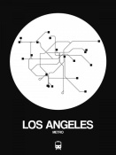NAXART Studio - Los Angeles White Subway Map