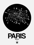 NAXART Studio - Paris Black Subway Map