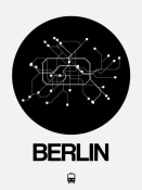 NAXART Studio - Berlin Black Subway Map